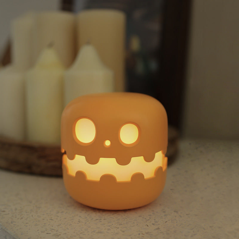 Lámpara de calabaza para mesita de noche. Divertida decoración de Halloween. Luz ambiental para dormitorios y salones. Decoración infantil. Regalo de cumpleaños. Decoraciones de Halloween.