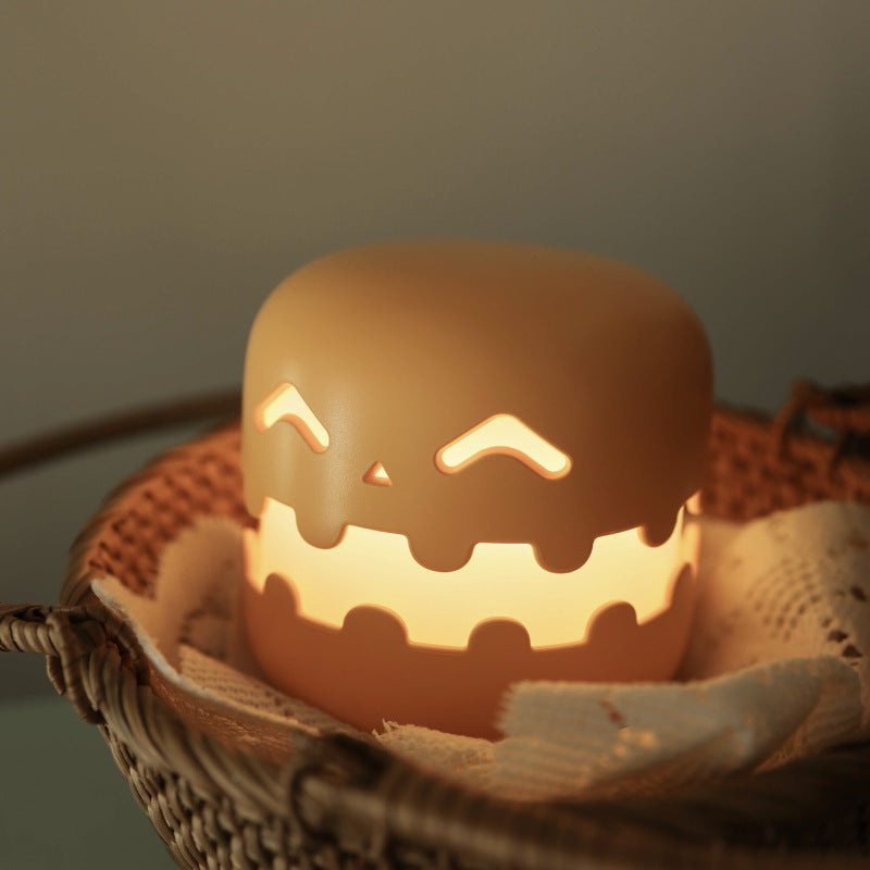 Lámpara de calabaza para mesita de noche. Divertida decoración de Halloween. Luz ambiental para dormitorios y salones. Decoración infantil. Regalo de cumpleaños. Decoraciones de Halloween.