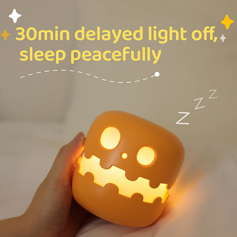 Lámpara de calabaza para mesita de noche. Divertida decoración de Halloween. Luz ambiental para dormitorios y salones. Decoración infantil. Regalo de cumpleaños. Decoraciones de Halloween.