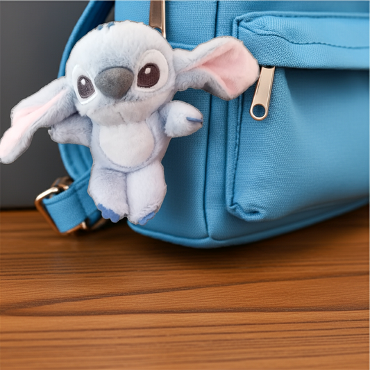 Llavero monstruito azul kawaii con orejas largas